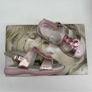 Nina Kids Diamond studs petal pink metallic sandals toddler size 6M NEW